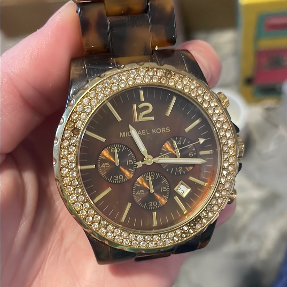Michael Kors Gold and Brown Watch